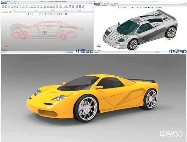 冠军作品如何炼成 中望3d快速设计概念跑车分享 中望3d案例教程 中望3d